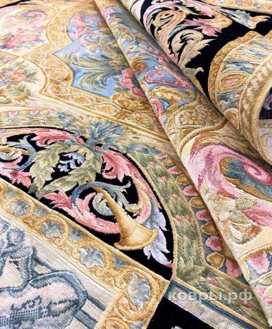 ковер ручной работы Китайский ковер ручной работы из шелка и шерсти Savonnery (Савоннери) 3.03x2.52 — фото 5