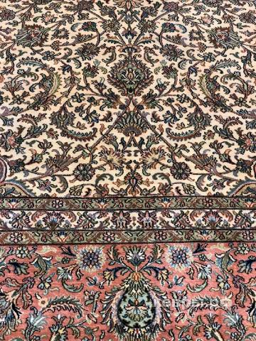 ковер ручной работы Шелковый Индийский ковер ручной работы Kashmir (Кашмир кашан) 3.73x2.79 — фото 5