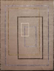 Индийский ковер ручной работы из шелка и шерсти 3.69x2.8