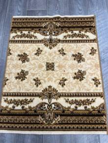 Коврик № 1158,бежевый,шерсть,размер 1 на 0,8 метра