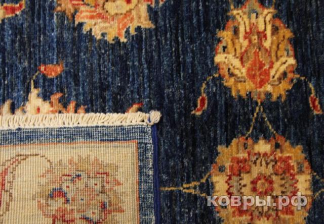 ковер ручной работы Афганский ковер ручной работы из шелка и шерсти Сhoubi (Чуби) 1.2x0.8 — фото 5