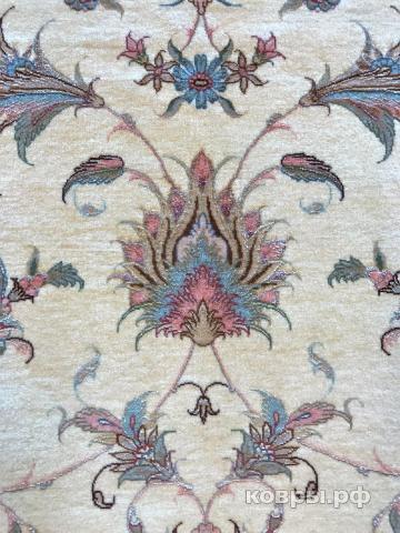 ковер ручной работы Иранский ковер ручной работы из шелка и шерсти Tabriz (Табриз Авшан) 2.45x2 — фото 5