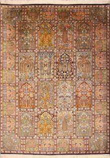 Шелковый Индийский ковер ручной работы Kashmir (Кашмир)  1.5x2