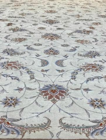 ковер ручной работы Иранский ковер ручной работы из шелка и шерсти Tabriz (Табриз Авшан) 3.95x2.7 — фото 3