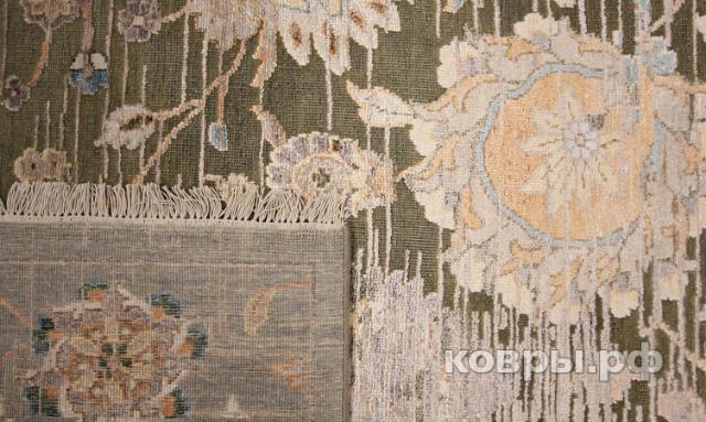 ковер ручной работы Индийский ковер ручной работы из шелка и шерсти 3.05x2.52 — фото 3