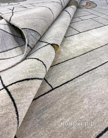 ковер ручной работы Индийский ковер ручной работы из шелка и шерсти 3.66x2.82 — фото 4