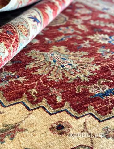 ковер ручной работы Шерстяной Афганский ковер ручной работы Сhoubi (Чуби)  2.28x1.68 — фото 4