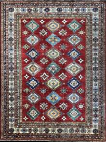 Шерстяной Афганский ковер ручной работы Kazakh (Казах) 3.65x2.77 Шерстяной Афганский ковер ручной работы Kazakh (Казах) 3.65x2.77