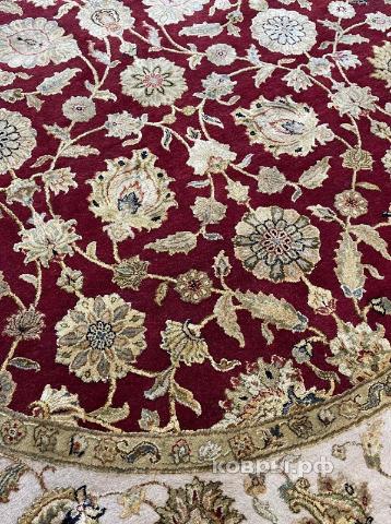 ковер ручной работы Индийский ковер ручной работы из шелка и шерсти Agra (Агра) 1.83x1.83 — фото 4