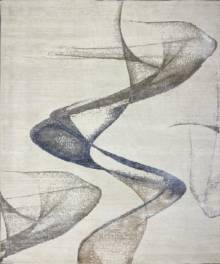 Индийский ковер ручной работы из шелка и шерсти 3.07x2.54