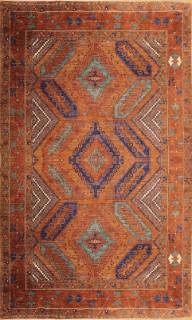 Афганский ковер ручной работы из шелка и шерсти Temir Baluch (Темир Балуч) 3.88x2.7