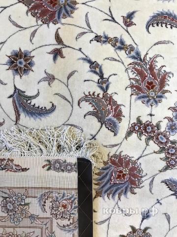 ковер ручной работы Иранский ковер ручной работы из шелка и шерсти Tabriz (Табриз Авшан) 3.95x2.7 — фото 4