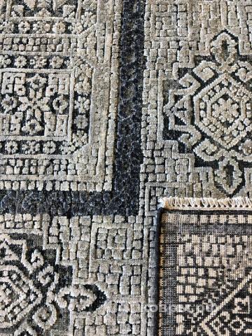 ковер ручной работы Индийский ковер ручной работы из шелка и шерсти 3.7x2.68 — фото 2