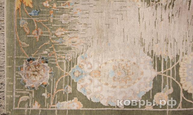 ковер ручной работы Индийский ковер ручной работы из шелка и шерсти 3.05x2.52 — фото 4