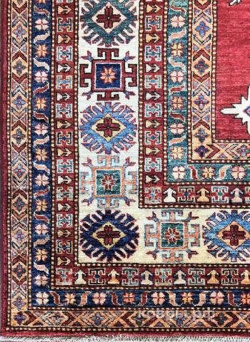 ковер ручной работы Шерстяной Афганский ковер ручной работы Kazakh (Казах) 3.65x2.77 — фото 2