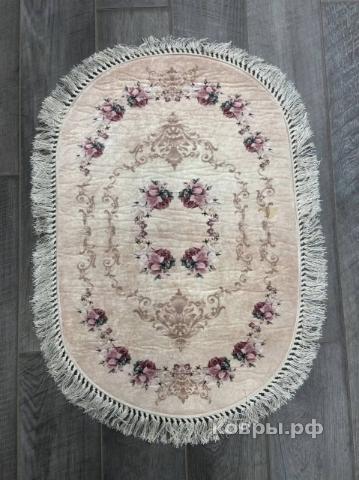 Халява Коврик №1846,кремово-розовый,размер 0,7 на 1 метр