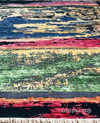 ковер ручной работы Индийский ковер ручной работы из шелка и шерсти 3.1x2.43 — фото 2