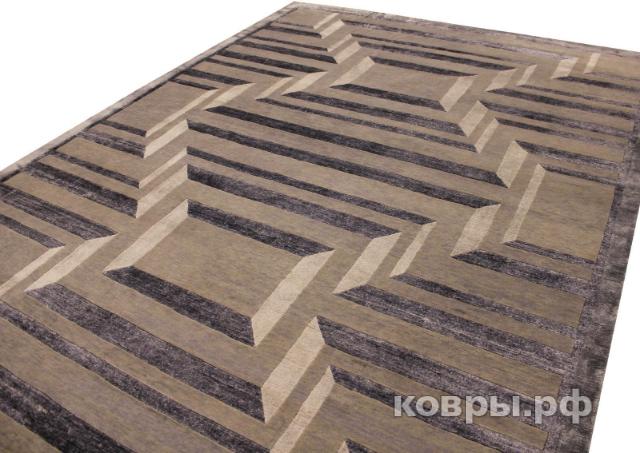 ковер ручной работы Индийский ковер ручной работы из шелка и шерсти 3.68x2.71 — фото 2