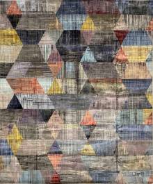 Индийский ковер ручной работы из шелка и шерсти 4.65x3.71