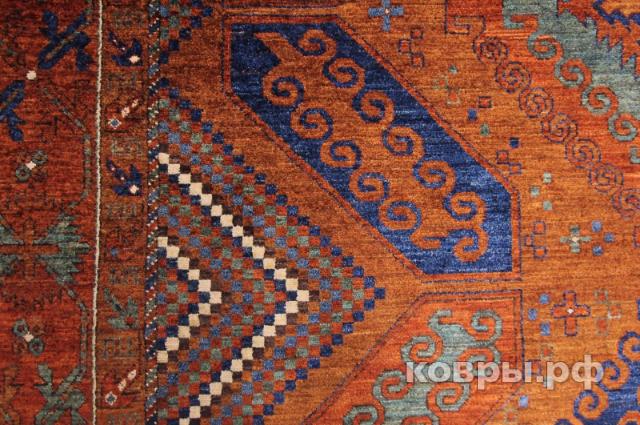 ковер ручной работы Афганский ковер ручной работы из шелка и шерсти Temir Baluch (Темир Балуч) 3.88x2.7 — фото 2