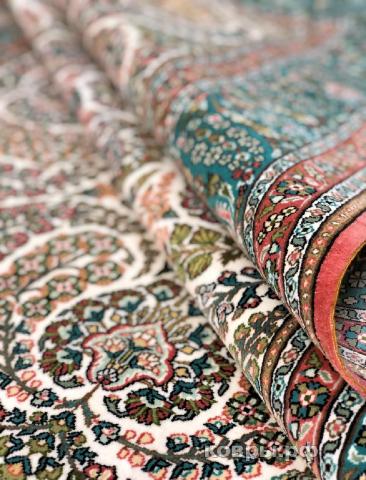 ковер ручной работы Шелковый Китайский ковер ручной работы 400 lines (400 линий) 1.25x1.85 — фото 3