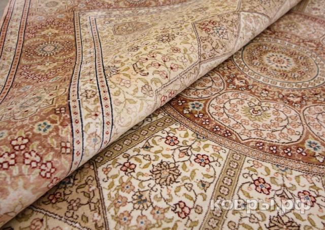 ковер ручной работы Шелковый Китайский ковер ручной работы  Hereke (Хереке) 1.5x1.5 — фото 3