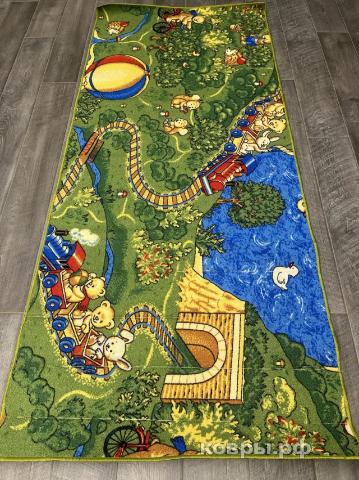 Халява Коврик № 1806,зеленый,размер 1,1 на 2,4 метра