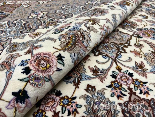 ковер ручной работы Иранский ковер ручной работы из шелка и шерсти Isfahan (Исфахан) 4.08x3.06 — фото 2