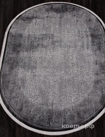 ковер KARMEN HALI LISSABON SI003G GREY / GREY Овал — фото 2