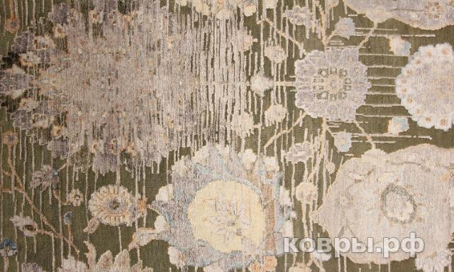 ковер ручной работы Индийский ковер ручной работы из шелка и шерсти 3.05x2.52 — фото 6