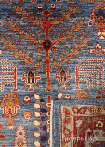 ковер ручной работы Шелковый Афганский ковер ручной работы Сhoubi (Чуби файн) 3.6x2.72 — фото 3