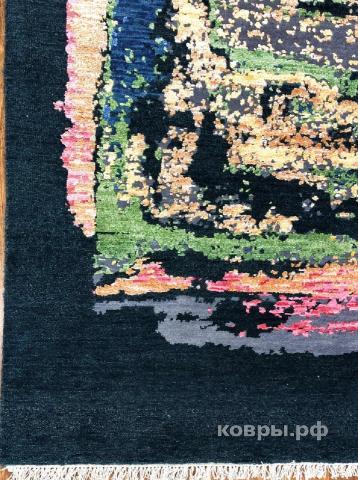 ковер ручной работы Индийский ковер ручной работы из шелка и шерсти 3.1x2.43 — фото 4