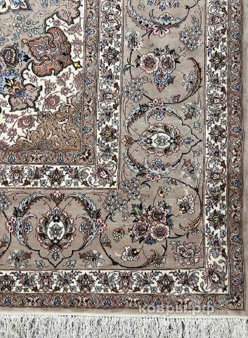 ковер ручной работы Иранский ковер ручной работы из шелка и шерсти Isfahan (Исфахан) 4.08x3.06 — фото 3