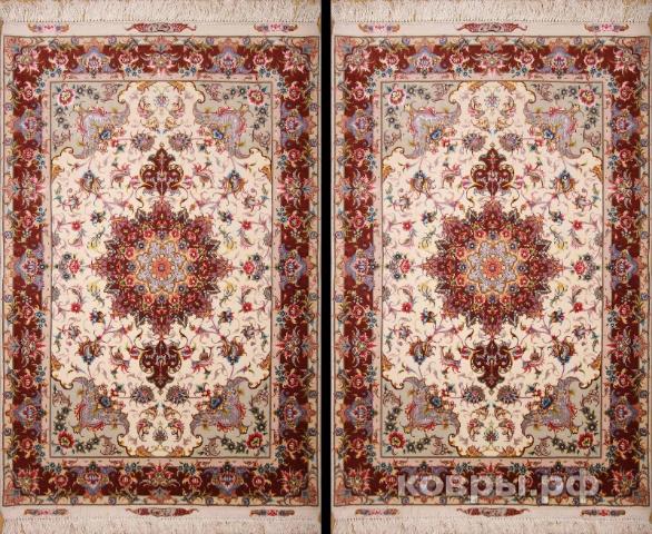 ковер ручной работы Иранский ковер ручной работы из шелка и шерсти Tabriz (Табриз Олия) 1.5x1.04 — фото 2