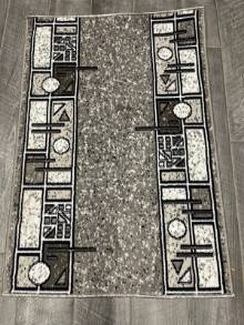 Коврик № 649 , серый  ,размер  0,8 на 1,16 метра