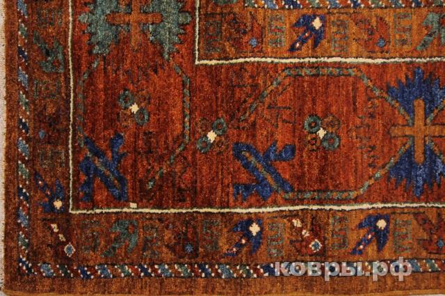 ковер ручной работы Афганский ковер ручной работы из шелка и шерсти Temir Baluch (Темир Балуч) 3.88x2.7 — фото 4