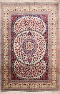 Шелковый Китайский ковер ручной работы 1.41x2.14