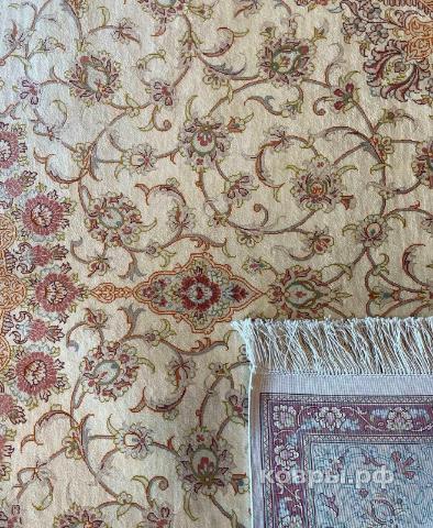 ковер ручной работы Шелковый Иранский ковер ручной работы Qum (Кум) 2.37x1.49 — фото 4