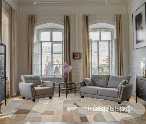 ковер Ковер VALENTIS AFINA F409AF BROWN / PUDRA Овал — фото 3