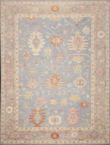 Шелковый Афганский ковер ручной работы Oushak (Ушак) 4.2x3