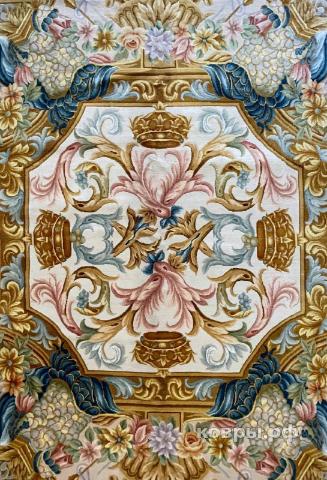 ковер ручной работы Китайский ковер ручной работы из шелка и шерсти Savonnery (Савоннери) 3.87x3.76 — фото 2