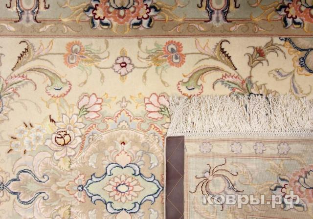 ковер ручной работы Иранский ковер ручной работы из шелка и шерсти Tabriz (Табриз)  6.36x0.94 — фото 4