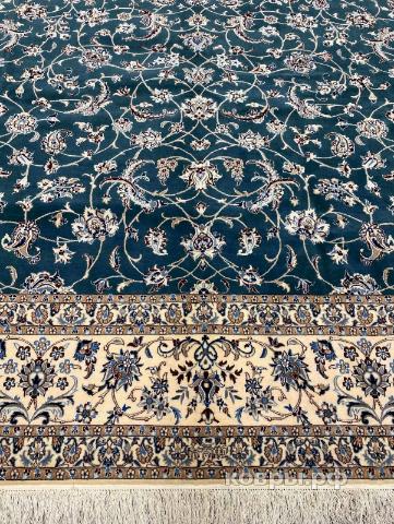 ковер ручной работы Иранский ковер ручной работы из шелка и шерсти Nain (Наин) 3.54x2.57 — фото 4