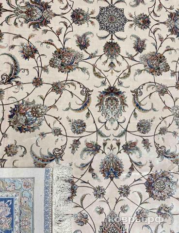 ковер ручной работы Шелковый Иранский ковер ручной работы Qum (Кум) 3.5x2.5 — фото 4