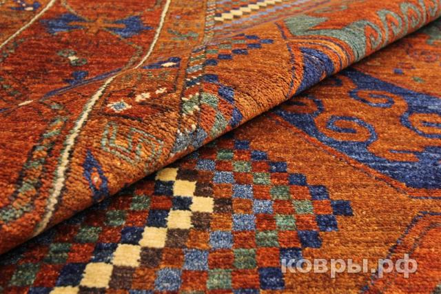 ковер ручной работы Афганский ковер ручной работы из шелка и шерсти Temir Baluch (Темир Балуч) 3.88x2.7 — фото 5