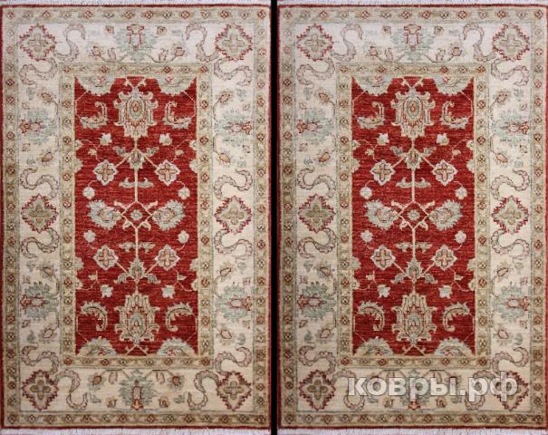 ковер ручной работы Шерстяной Афганский ковер ручной работы Сhoubi Ziegler (Чуби зиглер) 1.27x0.79 — фото 2