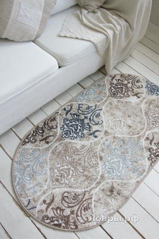 ковер Merinos Valencia Deluxe d310 cream-brown овал — фото 5