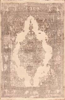 Индийский ковер ручной работы из шелка и шерсти 2.39x1.72