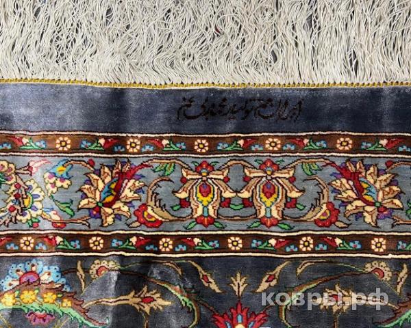 ковер ручной работы Шелковый Иранский ковер ручной работы Qum (Кум)  5.85x3.95 — фото 9