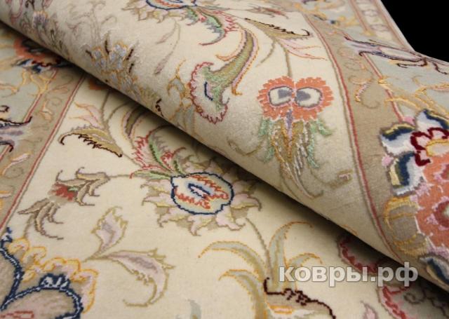 ковер ручной работы Иранский ковер ручной работы из шелка и шерсти Tabriz (Табриз)  6.36x0.94 — фото 5